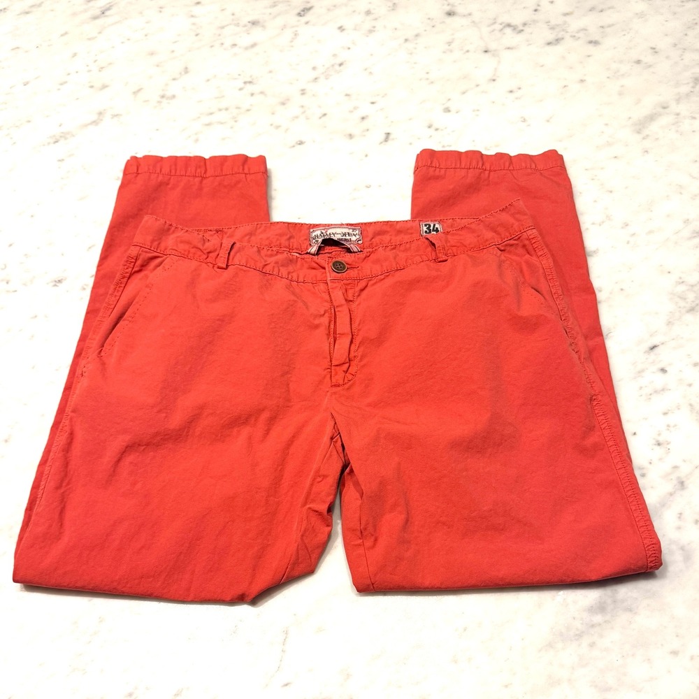 Jimmy Key‎ Red Chino Pants Men's 34 Casual Preppy Golf Summer